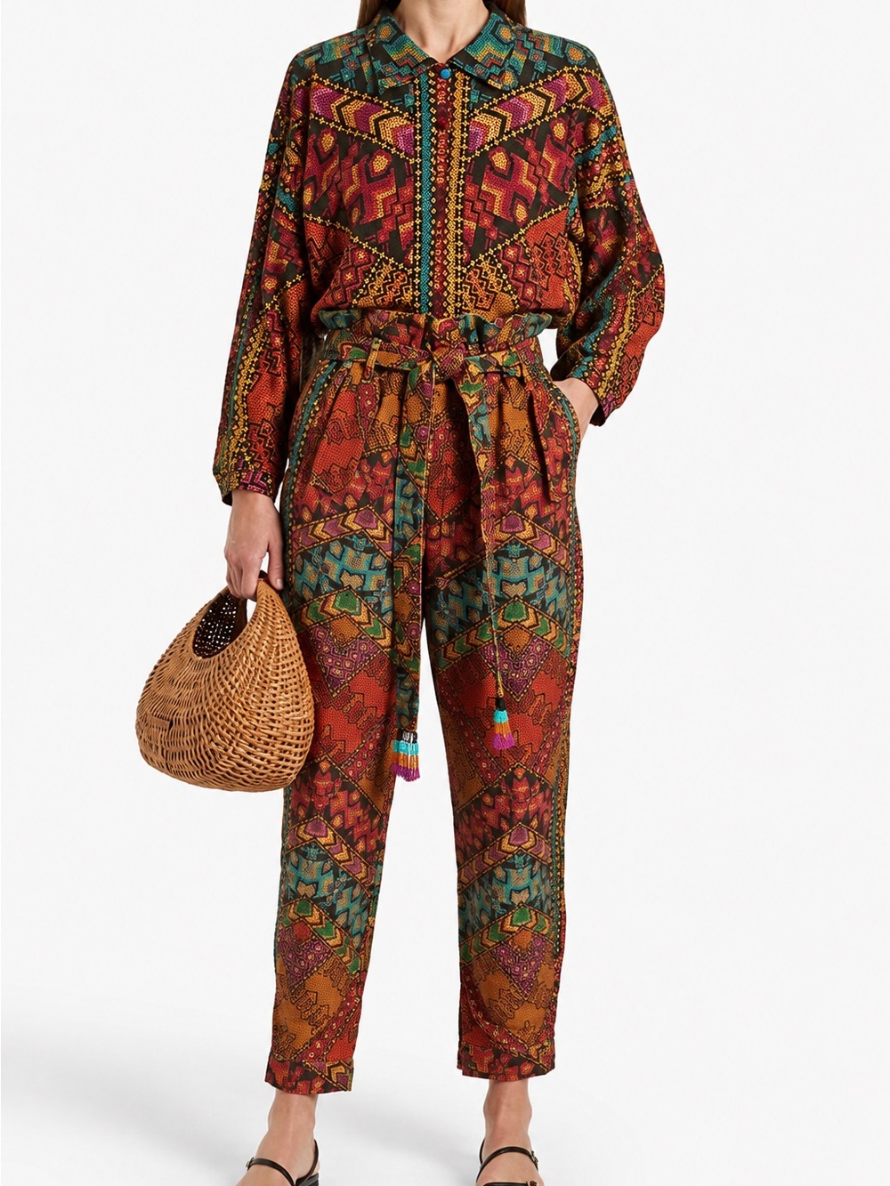 FARM Rio x Yawanawa Stripes Matching Set NWT Medium